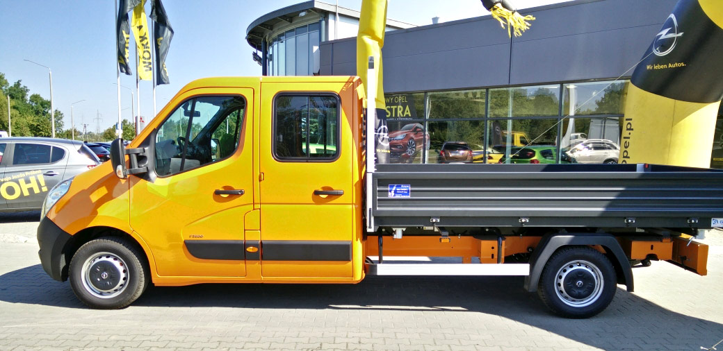 Opel Movano załogowa wywrotka