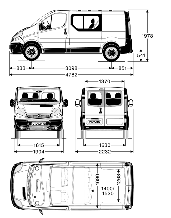 Opel Vivaro I (200114) Dane Techniczne OPEL DixiCar