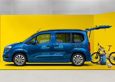Opel Combo Life, plecak, rower