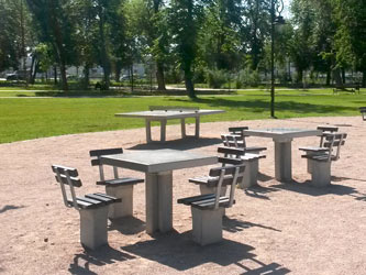 Park Stary Ogrod, stoliki, pingpong