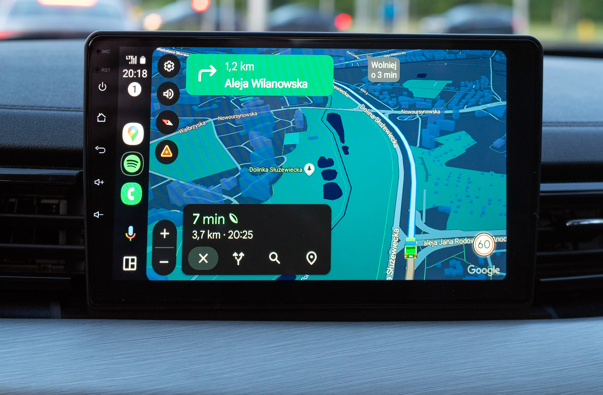 Mapa Google Maps, nawigacja BAIC 3