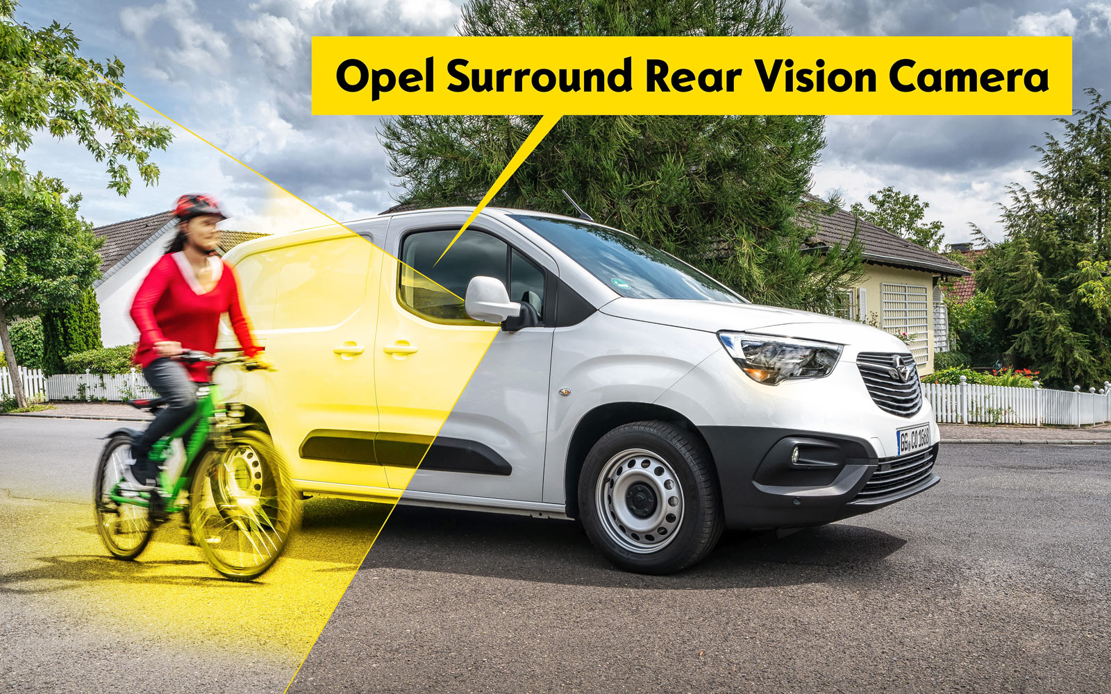 Opel Surround Rear Vision Combo Cargo rowerzysta