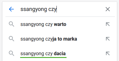 Google, SsangYong czy Dacia