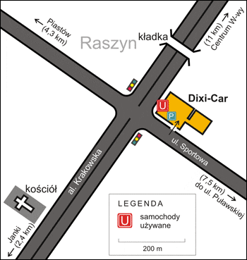 komis Dixi-Car mapa Raszyn