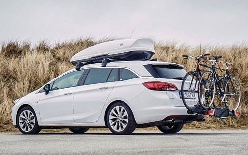 Opel Astra V SportsTourer, boks dachowy, bagażnik rowerowy na hak