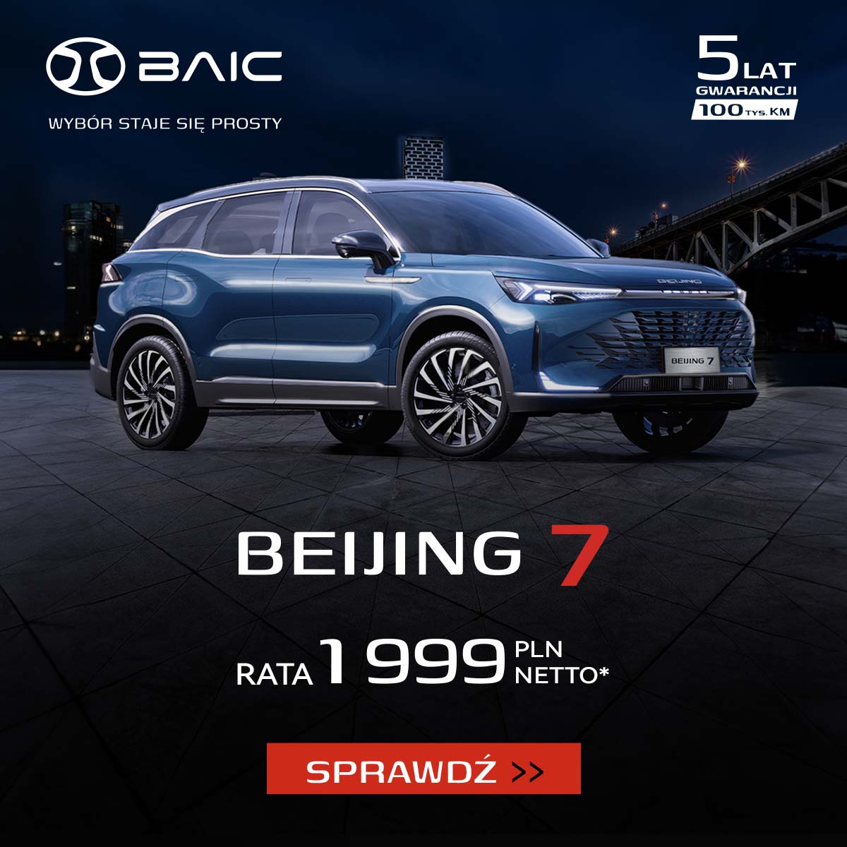 Rata leasingowa na BAIC Beijing 7