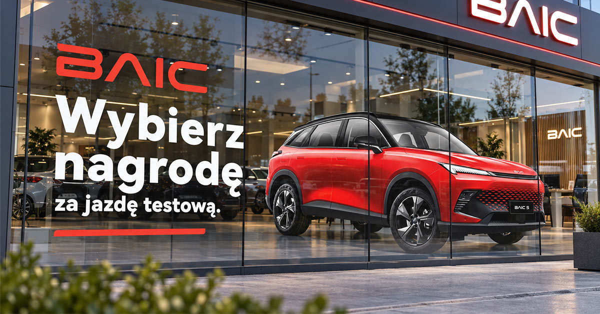 BAIC 5 z salonu w Bajkowych Korzyściach