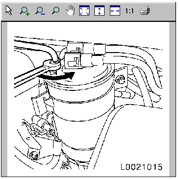 spuszczenie wody z filtra paliwa corsa 1.3 CDTI - rysunek serwisowy