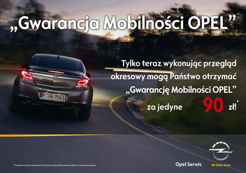 Gwarancja Mobilności Opel - reklama prasowa