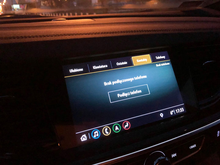 Multimedia Bluetooth Opel, brak podłączonego telefonu