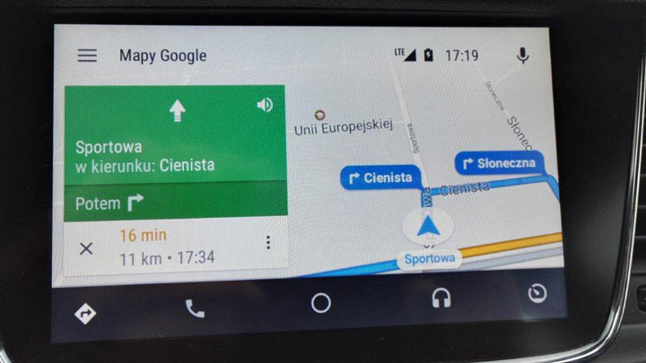 Nawigacja Android Auto
