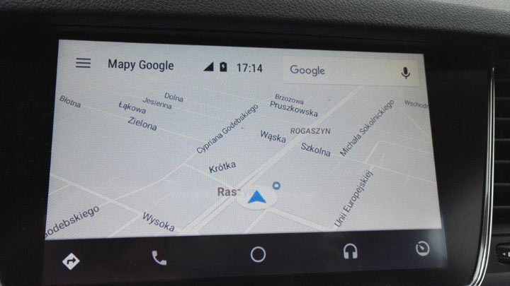 Nawigacja z mapą Google, Raszyn