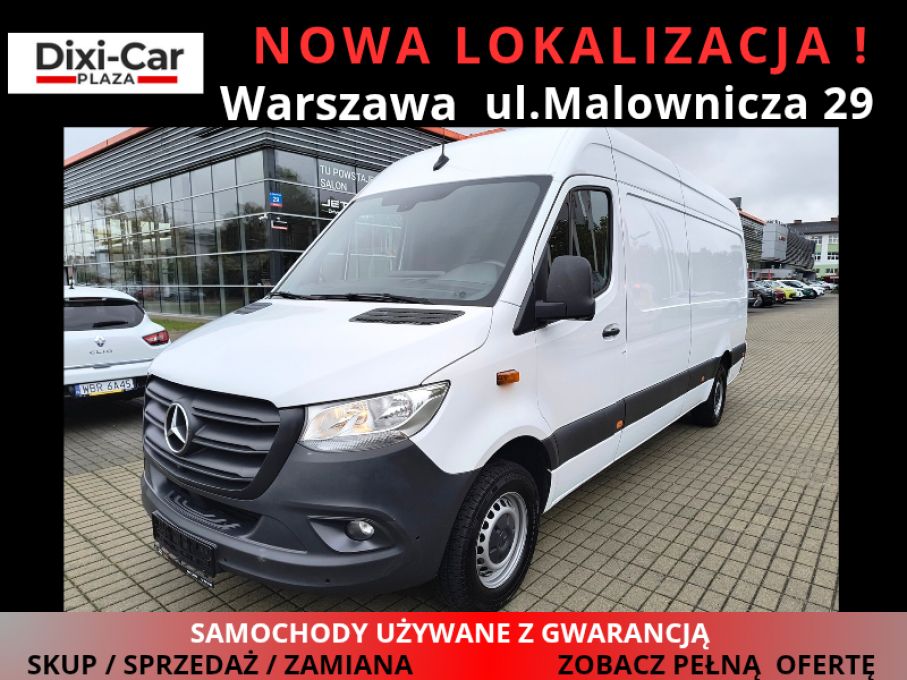 NOWA LOKALIZACJA Mercedes Sprinter 315CDI 150KM L4H2 maxdługi Blaszak kamery360 Vat23