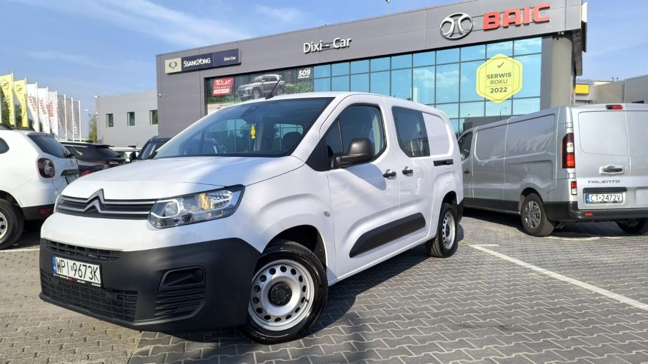 Samochód dostawczy Citroen Berlingo 1,5 HDI 102KM, 5 osób niski przebieg, Vat23% 