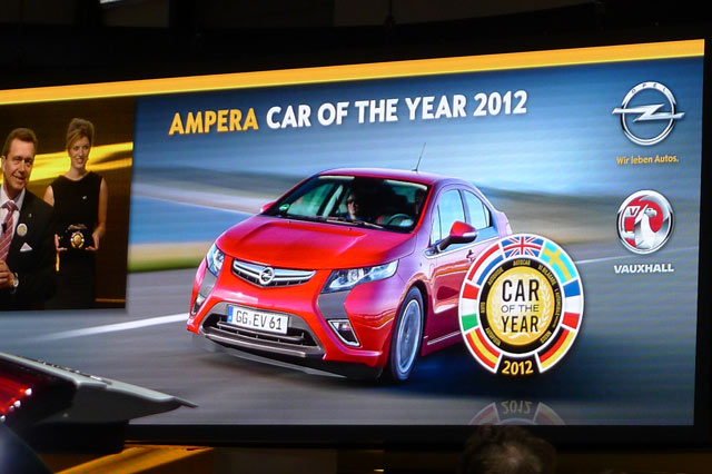 Ampera - samochód roku 2012 - ogłowszenie na Targach Genewa 2012
