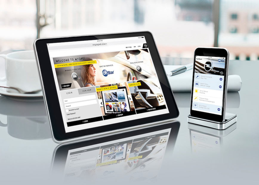 Katalogi Opel, smartfon, tablet
