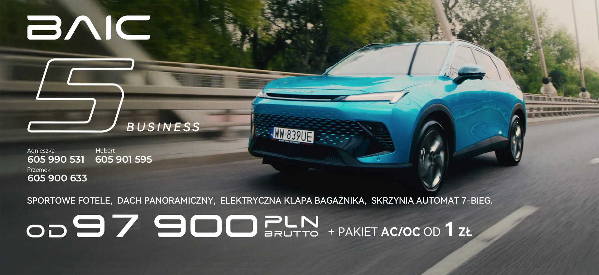 BAIC Beijing 5 Business w cenie 97 900 zł + Pakiet Ubezpieczeń od 1 PLN