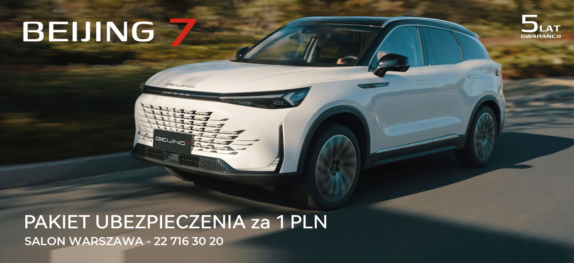 BAIC Beijing 7 pakiet ubezpieczeń za 1 zł