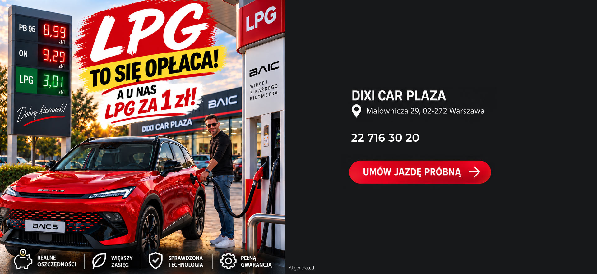 Samochody BAIC LPG