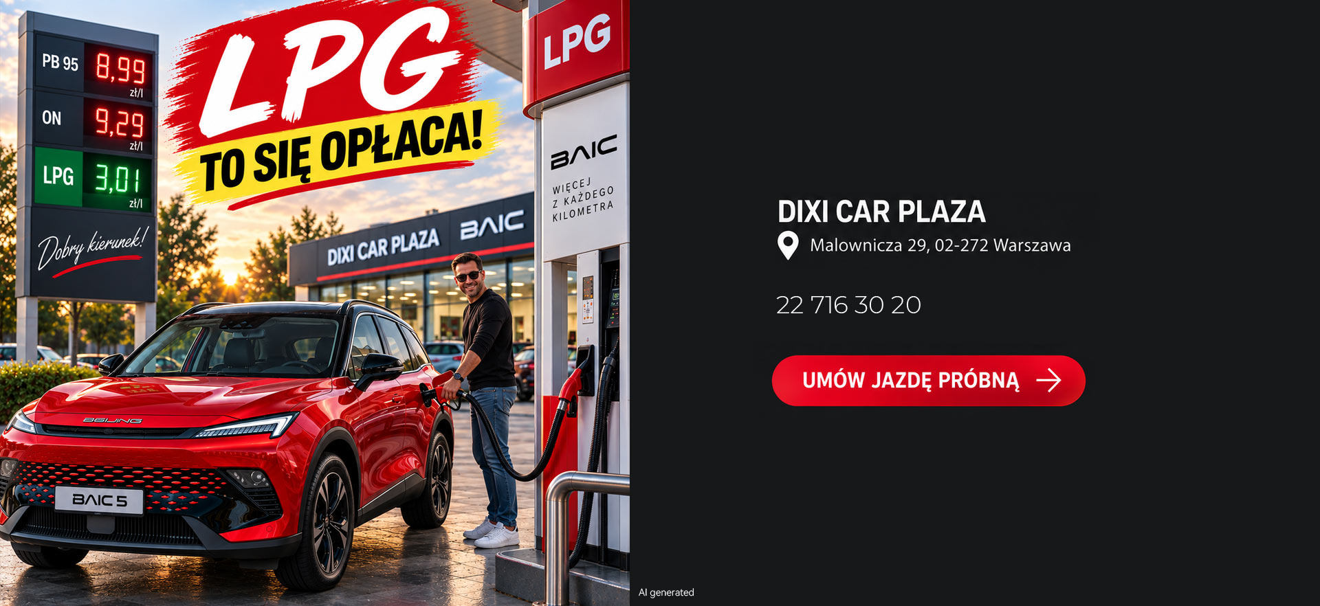 Samochody BAIC LPG