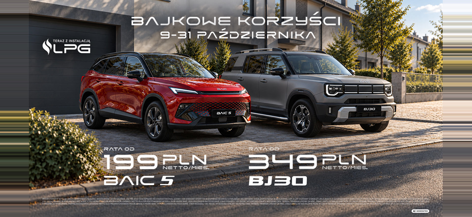 Bajkowe Nagrody. Promocyjne raty leasingowe na nowe BAIC 5 i BAIC BJ30