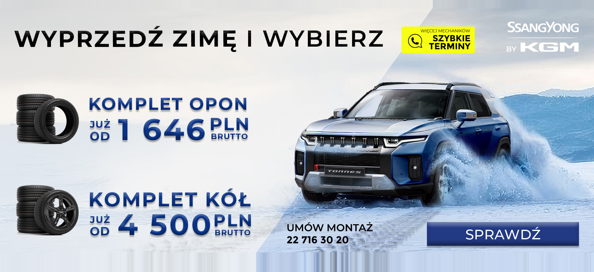 Koła zimowe, opony zimowe SsangYong