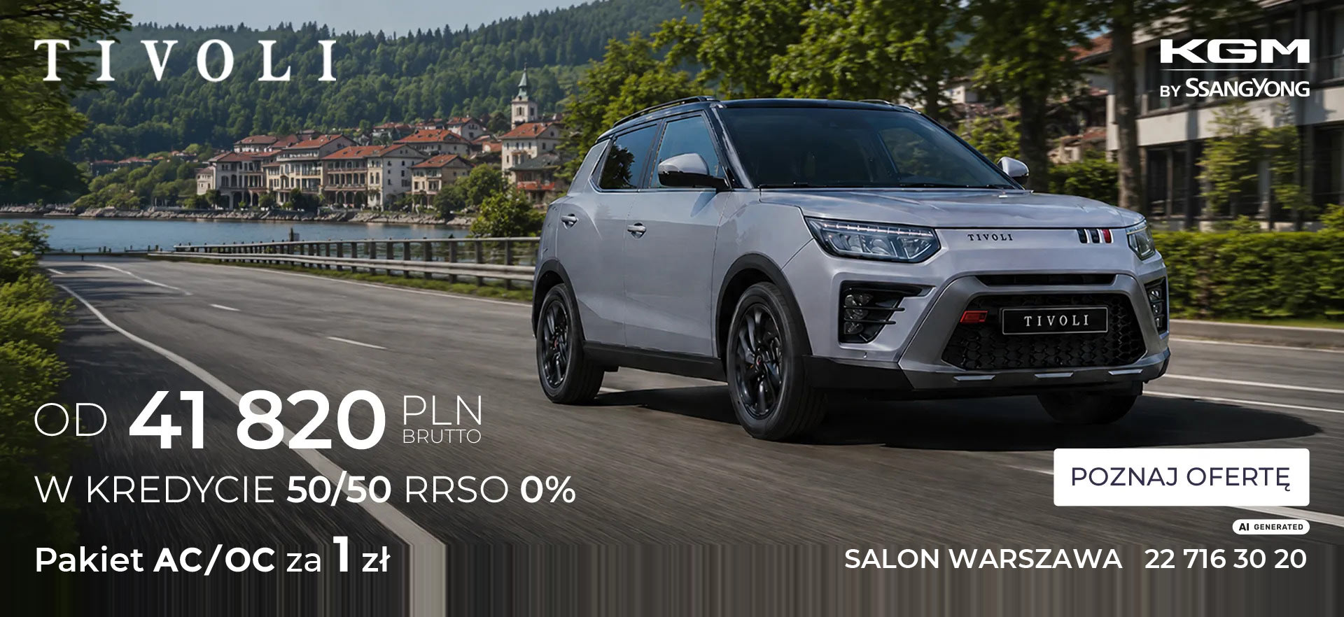 Rata kredytu 50/50 zero procent na nowe Tivoli