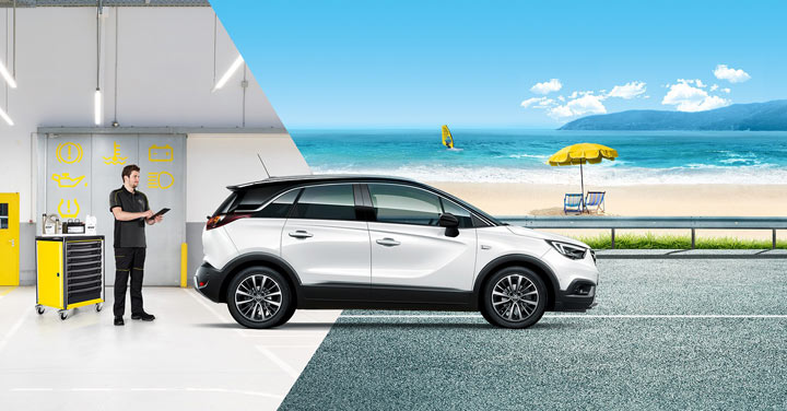 Promocja serwisu Opel lato, wakacje, plaża