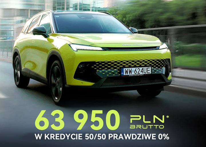 BAIC Beijing 5 na raty w Kredycie 50/50 rrso 0%